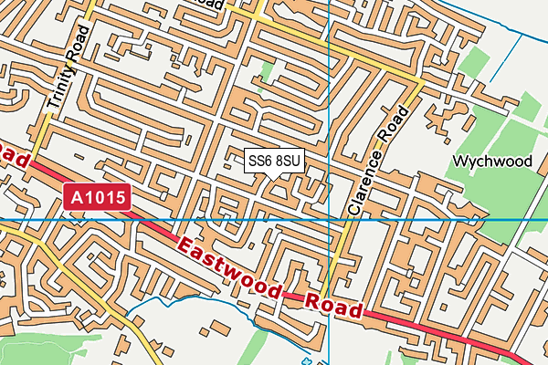 SS6 8SU map - OS VectorMap District (Ordnance Survey)