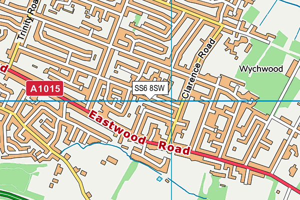 SS6 8SW map - OS VectorMap District (Ordnance Survey)