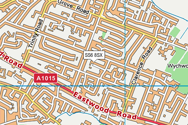 SS6 8SX map - OS VectorMap District (Ordnance Survey)