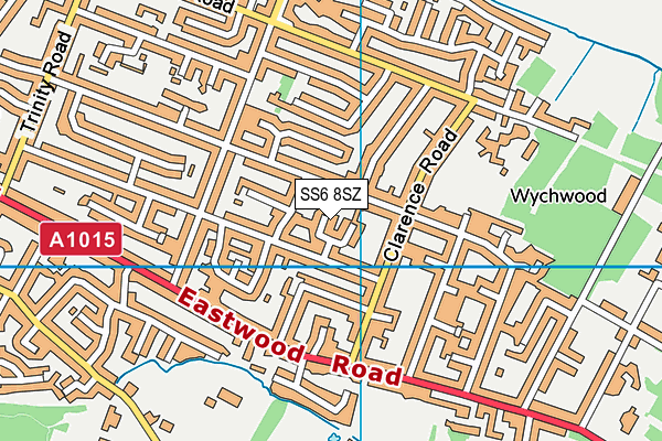 SS6 8SZ map - OS VectorMap District (Ordnance Survey)