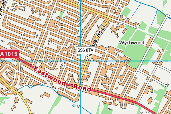 SS6 8TA map - OS VectorMap District (Ordnance Survey)