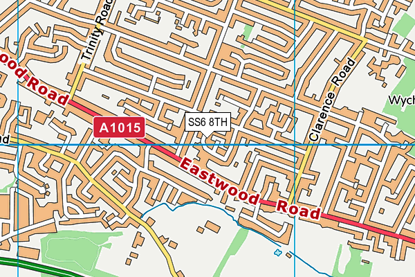 SS6 8TH map - OS VectorMap District (Ordnance Survey)