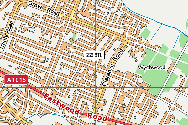 SS6 8TL map - OS VectorMap District (Ordnance Survey)