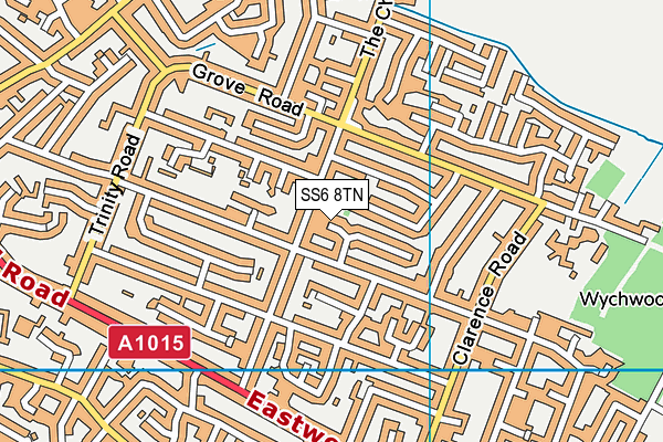 SS6 8TN map - OS VectorMap District (Ordnance Survey)