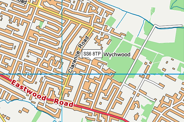 SS6 8TP map - OS VectorMap District (Ordnance Survey)