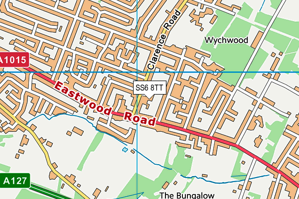 SS6 8TT map - OS VectorMap District (Ordnance Survey)