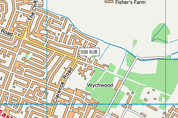 SS6 8UB map - OS VectorMap District (Ordnance Survey)