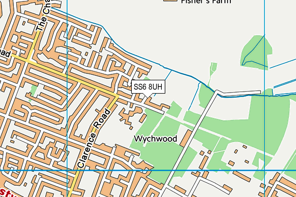 SS6 8UH map - OS VectorMap District (Ordnance Survey)