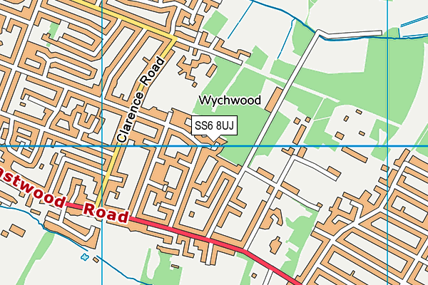 SS6 8UJ map - OS VectorMap District (Ordnance Survey)