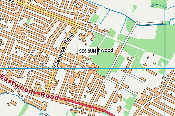 SS6 8UN map - OS VectorMap District (Ordnance Survey)