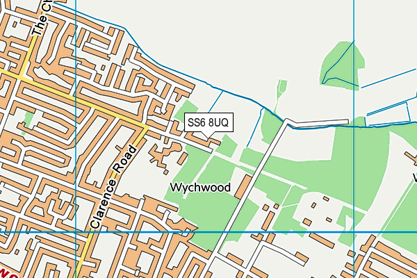SS6 8UQ map - OS VectorMap District (Ordnance Survey)