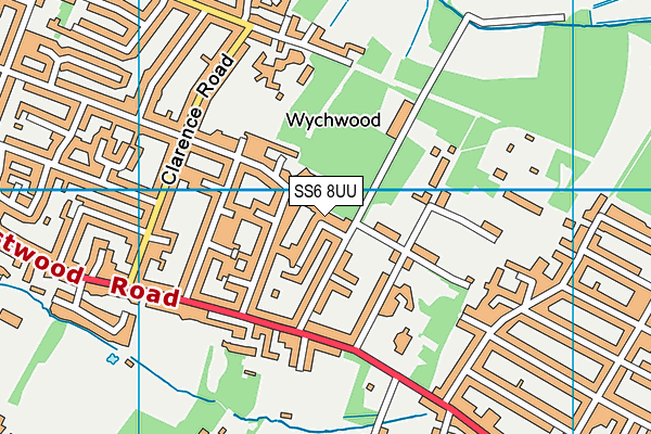 SS6 8UU map - OS VectorMap District (Ordnance Survey)