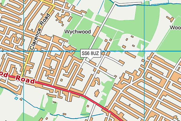 SS6 8UZ map - OS VectorMap District (Ordnance Survey)