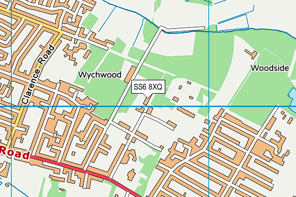 SS6 8XQ map - OS VectorMap District (Ordnance Survey)