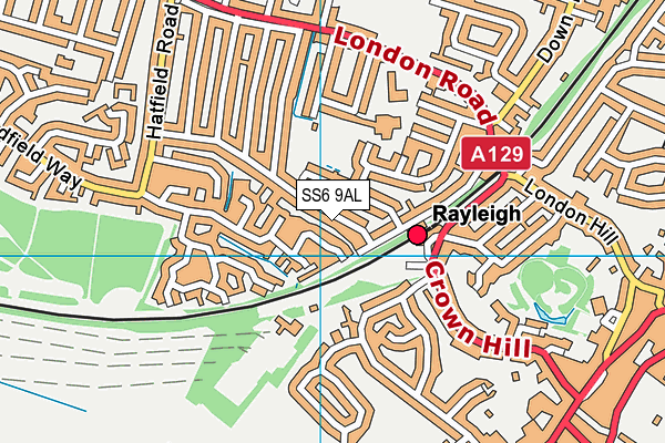 SS6 9AL map - OS VectorMap District (Ordnance Survey)