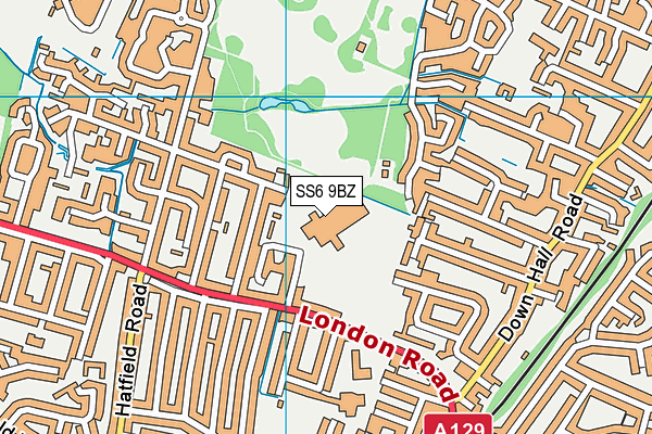 SS6 9BZ map - OS VectorMap District (Ordnance Survey)