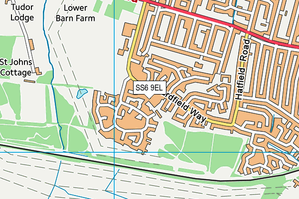 SS6 9EL map - OS VectorMap District (Ordnance Survey)