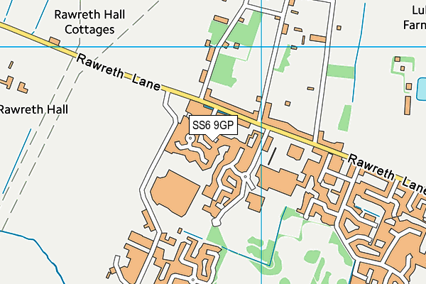 SS6 9GP map - OS VectorMap District (Ordnance Survey)