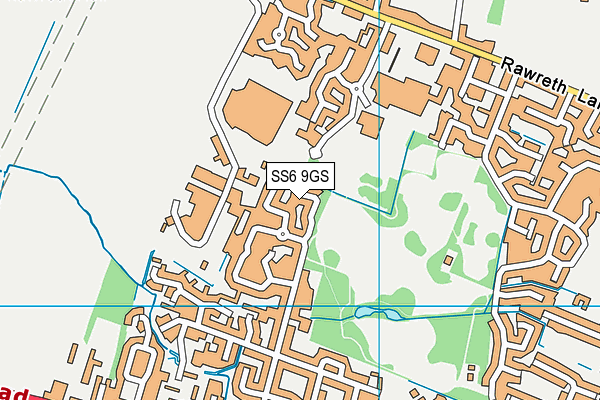 SS6 9GS map - OS VectorMap District (Ordnance Survey)
