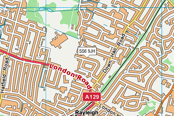 SS6 9JH map - OS VectorMap District (Ordnance Survey)