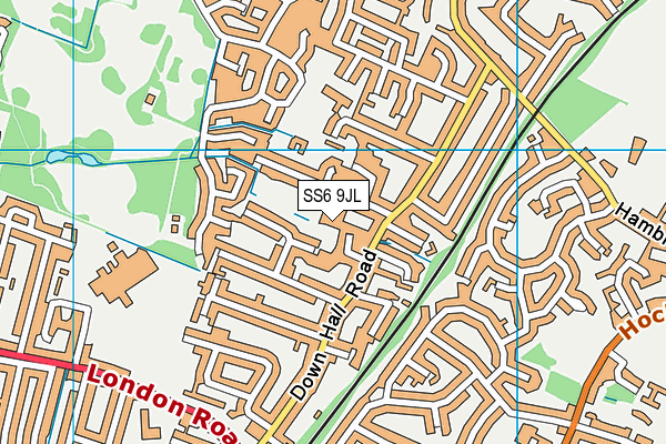 SS6 9JL map - OS VectorMap District (Ordnance Survey)