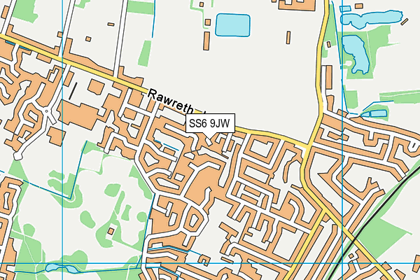 SS6 9JW map - OS VectorMap District (Ordnance Survey)
