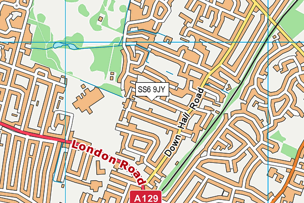 SS6 9JY map - OS VectorMap District (Ordnance Survey)
