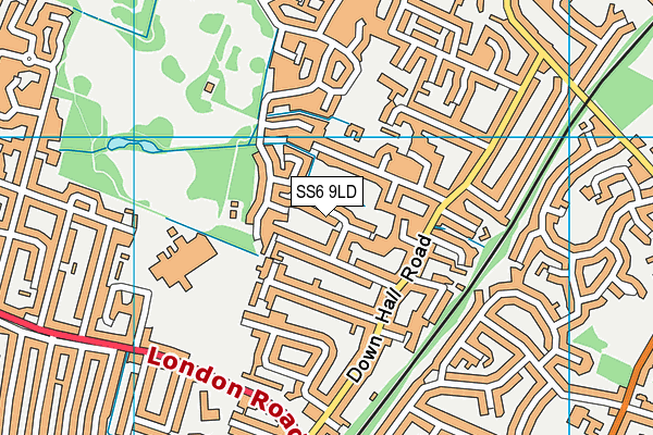 SS6 9LD map - OS VectorMap District (Ordnance Survey)