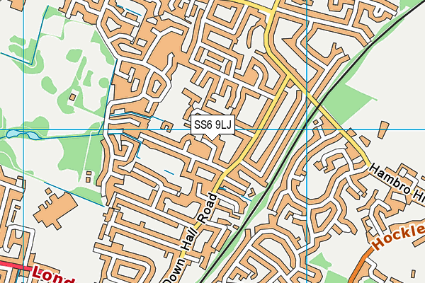 SS6 9LJ map - OS VectorMap District (Ordnance Survey)
