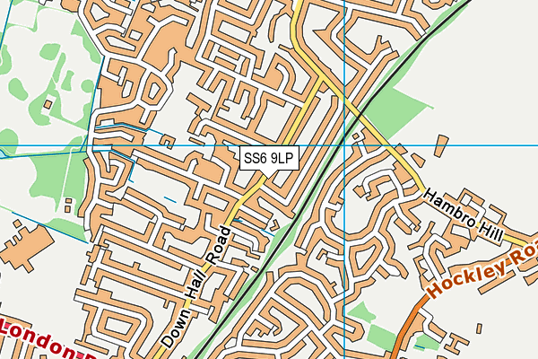 SS6 9LP map - OS VectorMap District (Ordnance Survey)