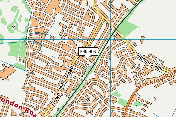 SS6 9LR map - OS VectorMap District (Ordnance Survey)