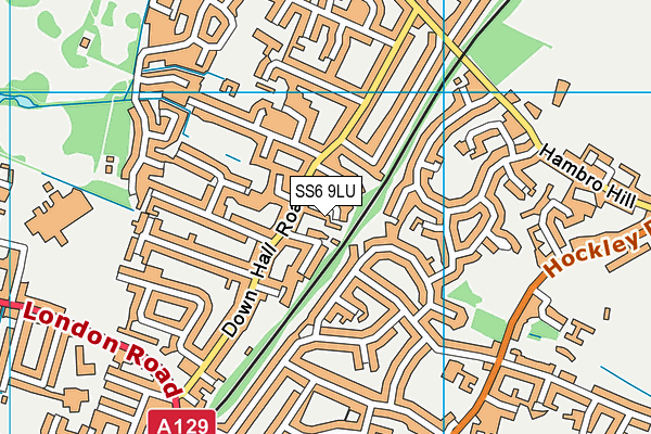 SS6 9LU map - OS VectorMap District (Ordnance Survey)