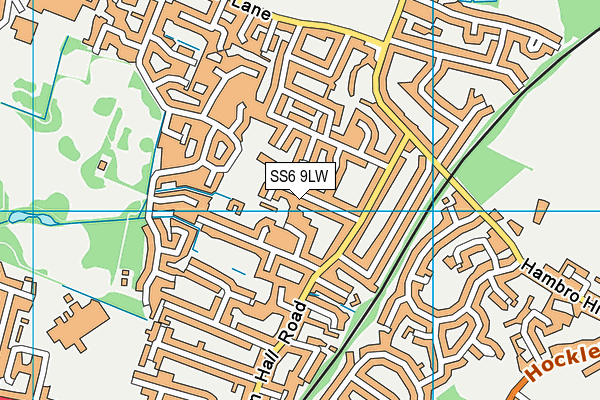 SS6 9LW map - OS VectorMap District (Ordnance Survey)
