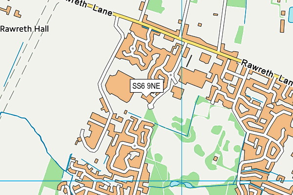 St Nicholas Church of England Primary School map (SS6 9NE) - OS VectorMap District (Ordnance Survey)