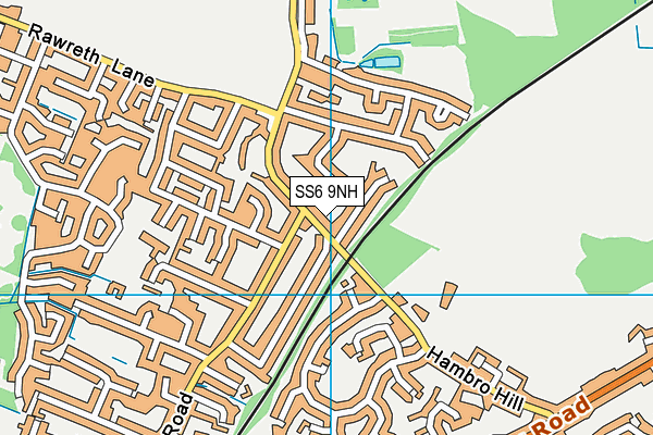 SS6 9NH map - OS VectorMap District (Ordnance Survey)