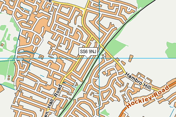 SS6 9NJ map - OS VectorMap District (Ordnance Survey)