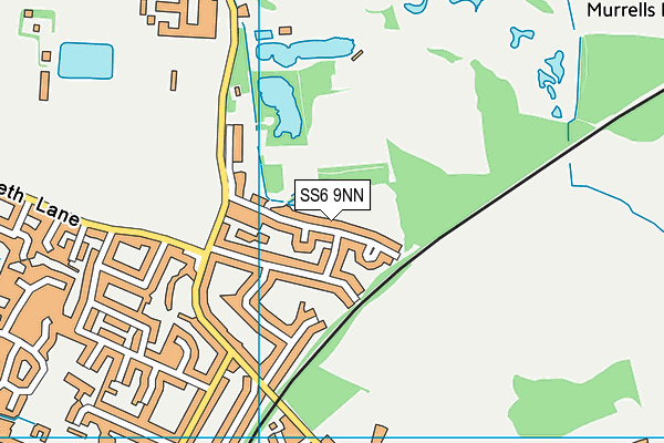 SS6 9NN map - OS VectorMap District (Ordnance Survey)