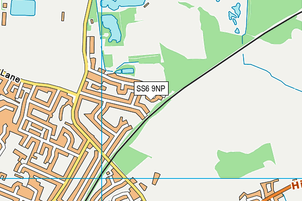 SS6 9NP map - OS VectorMap District (Ordnance Survey)