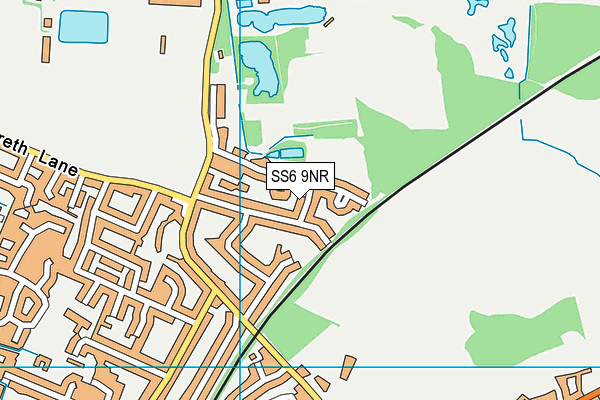SS6 9NR map - OS VectorMap District (Ordnance Survey)