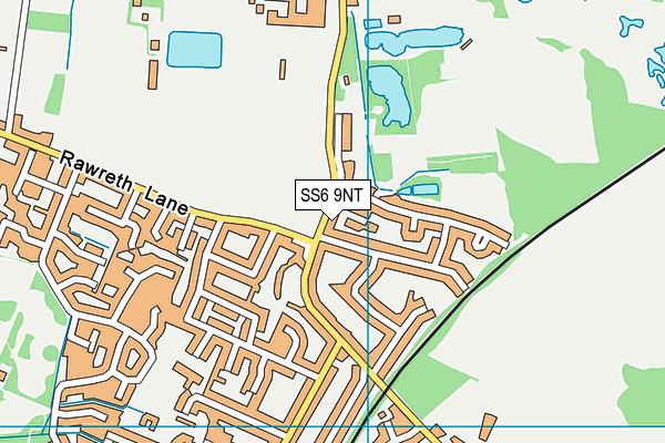 SS6 9NT map - OS VectorMap District (Ordnance Survey)