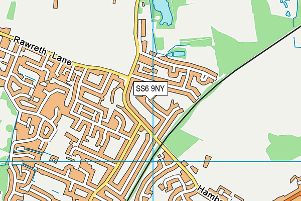 SS6 9NY map - OS VectorMap District (Ordnance Survey)