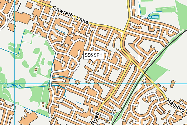 SS6 9PH map - OS VectorMap District (Ordnance Survey)