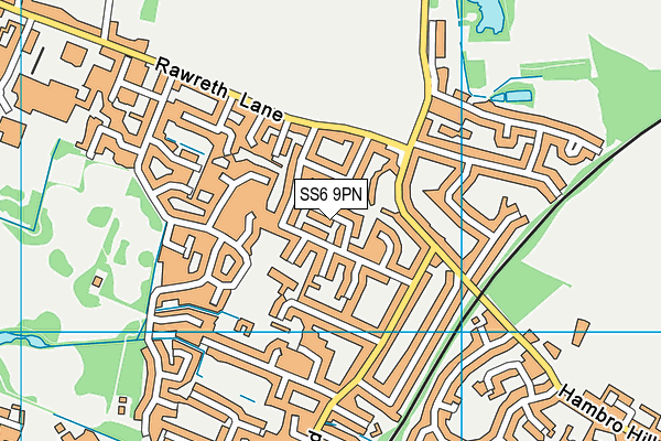 SS6 9PN map - OS VectorMap District (Ordnance Survey)