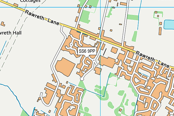 SS6 9PP map - OS VectorMap District (Ordnance Survey)