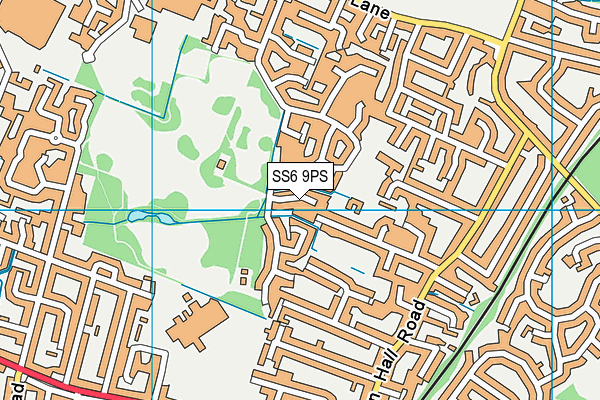 SS6 9PS map - OS VectorMap District (Ordnance Survey)