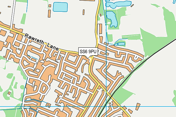 SS6 9PU map - OS VectorMap District (Ordnance Survey)