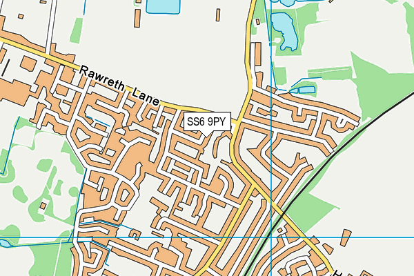 SS6 9PY map - OS VectorMap District (Ordnance Survey)