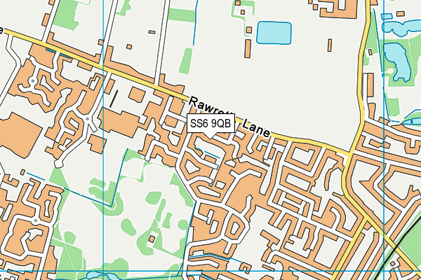 SS6 9QB map - OS VectorMap District (Ordnance Survey)