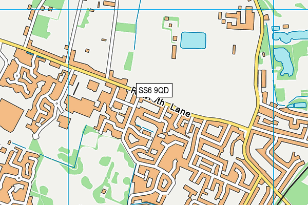 SS6 9QD map - OS VectorMap District (Ordnance Survey)