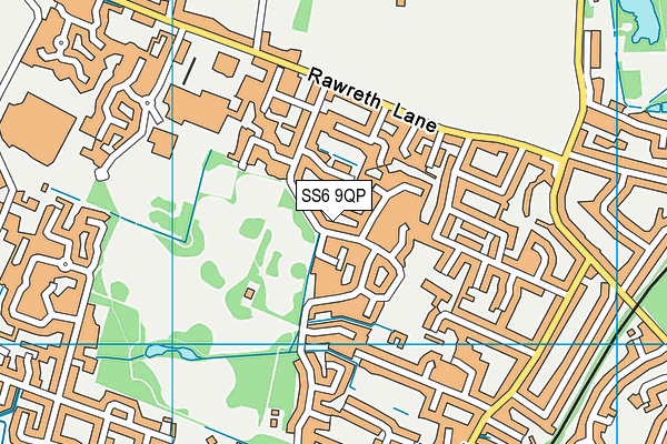 SS6 9QP map - OS VectorMap District (Ordnance Survey)